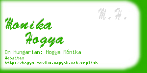 monika hogya business card