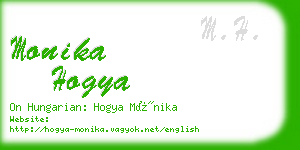 monika hogya business card
